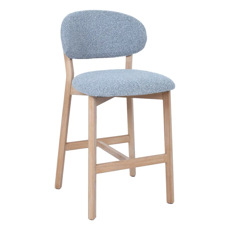 Barstol HOME4YOU Bless 106x40xh76 cm, eik - grå - Husholdning - Bar & vin - Barmøbler