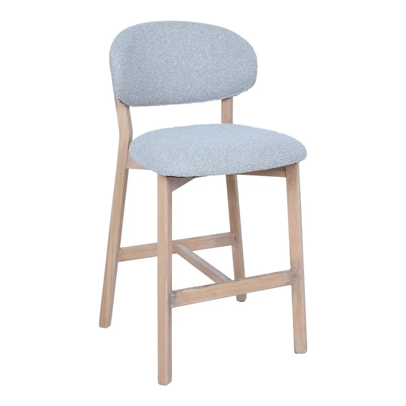 Barstol HOME4YOU Bless 180x40xh76 cm, eik, lysegrå