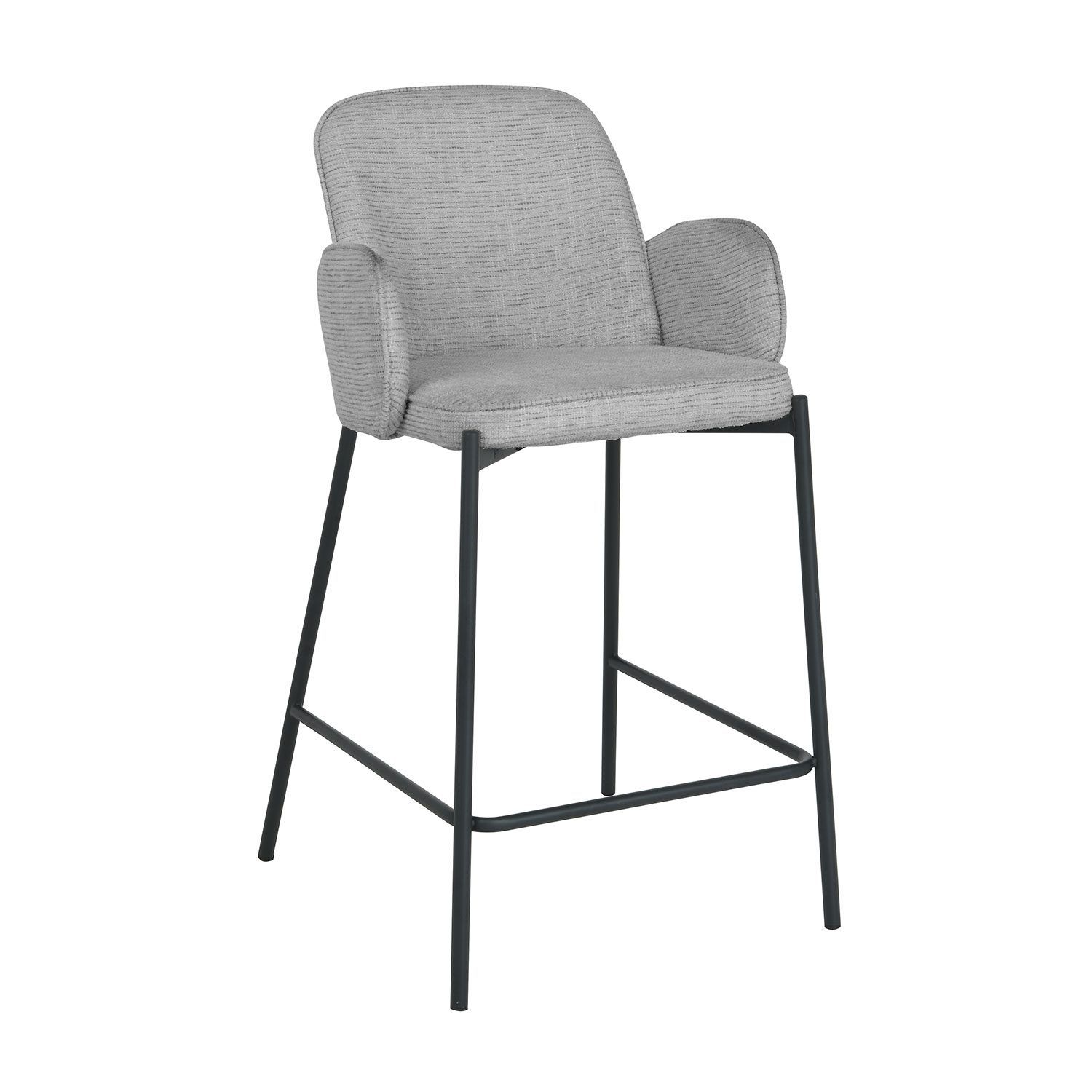 Barstol HOME4YOU Damen 158x40xh75 cm, Cappuccino - lys grå