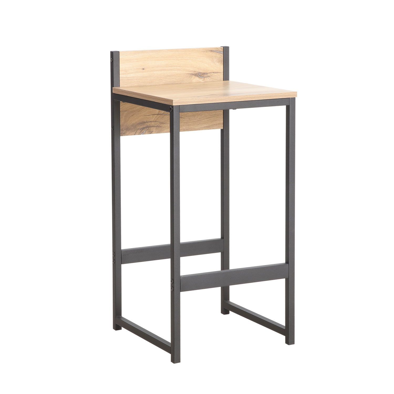 Barstol HOME4YOU Hannes 38x38x80 cm rustikk melamin - rustikk