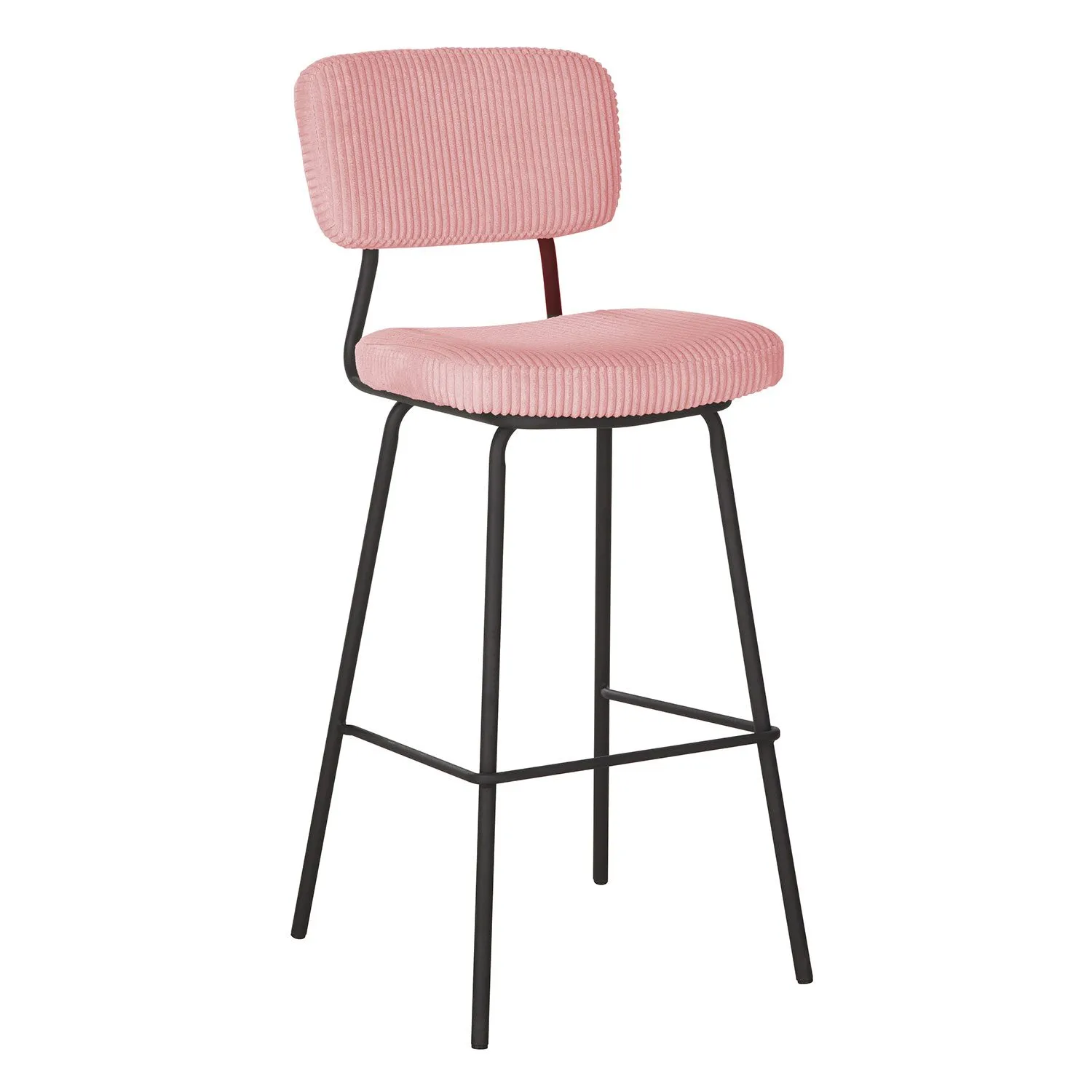 Barstol HOME4YOU Keiu 46x49x107 cm 80x40xh80 cm, melamin eik - vintage rosa