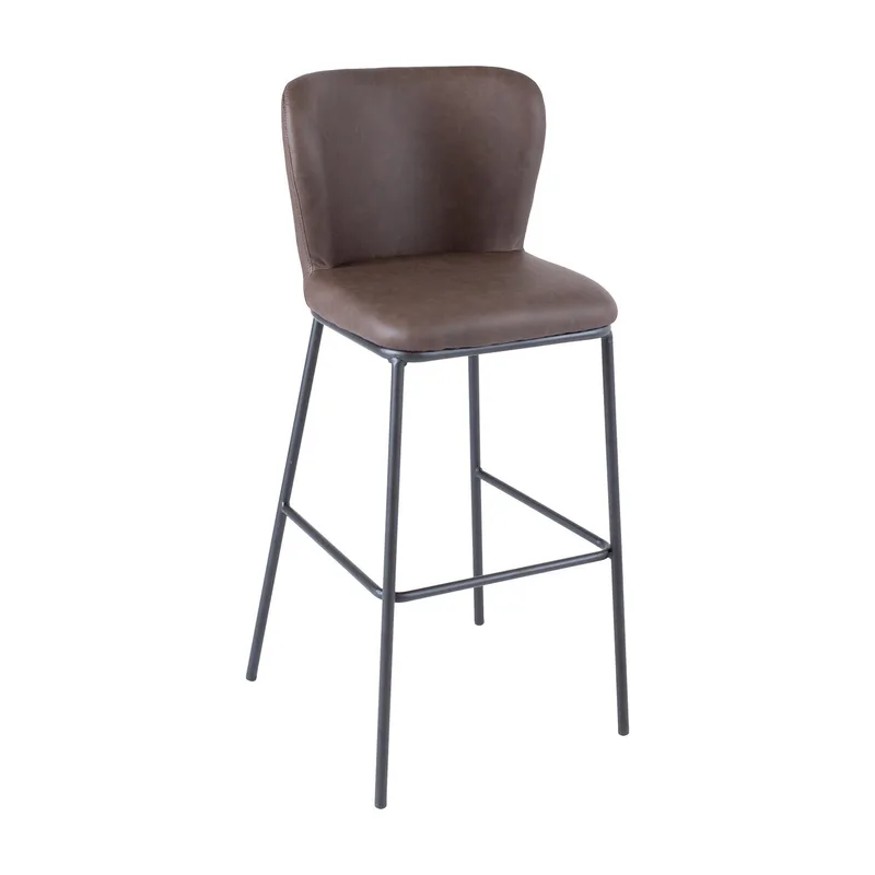 Barstol HOME4YOU Savoy 110x40xh74 cm, melamin med eikebark - brun - Husholdning - Bar & vin - Barmøbler