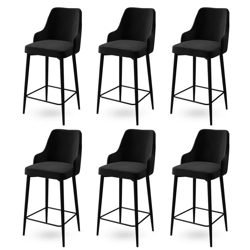 Barstolsett (6 deler) Hanah Home Enox Six svart, undefined