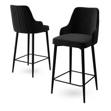 Barstolsett (6 deler) Hanah Home Enox Six svart - Husholdning - Bar & vin - Barmøbler
