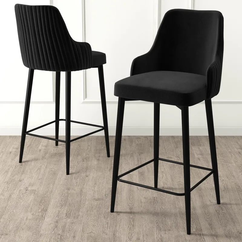 Barstolsett (6 deler) Hanah Home Enox Six svart - Husholdning - Bar & vin - Barmøbler