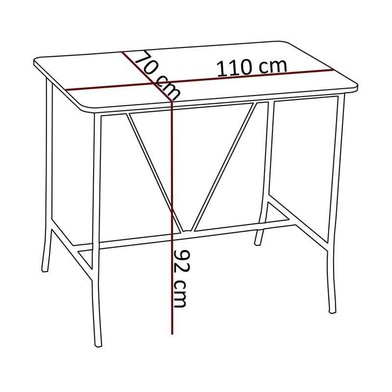 Cenanwesh barbord - Svart - Husholdning - Bar & vin - Barmøbler