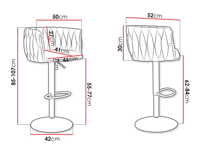 Garrick Barstol 85 cm 2-pakning - Svart - Husholdning - Bar & vin - Barmøbler