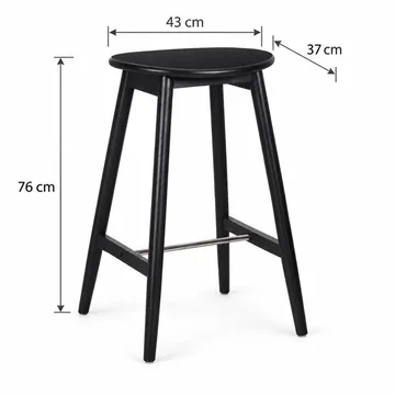 Norden Barstol 76 cm - Svart - Husholdning - Bar & vin - Barmøbler