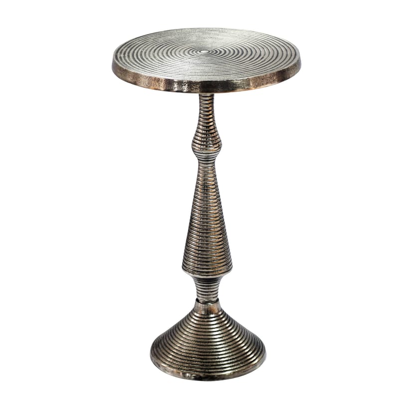Rivnor rundt sidebord 30 cm i aluminium - sølv - Husholdning - Bar & vin - Barmøbler