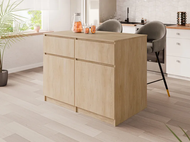 Valricon Kjøkkenøy 120 cm - brun - Husholdning - Bar & vin - Barmøbler