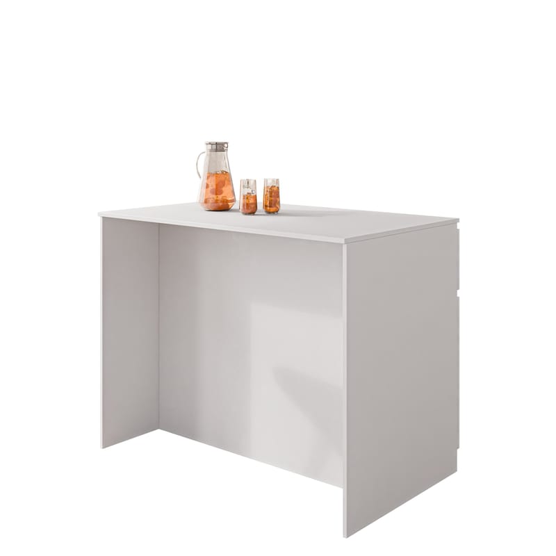 Valricon Kjøkkenøy 120 cm - hvit - Husholdning - Bar & vin - Barmøbler