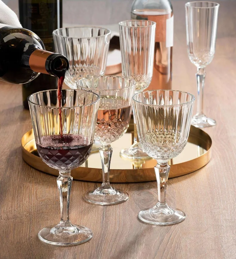Vinglassett (6 deler) Opviq PB-440230 (8,5 x 8,5 x 17 cm) Transparent - Transparent - Husholdning - Bar & vin - Vintilbehør