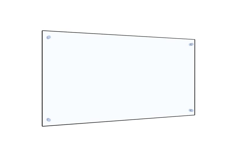 Kjøkkenplate gjennomsiktig 100x50 cm herdet glass - Gjennomsiktig - Tilbehør kjøkkenvifte & kjøkkenventilator