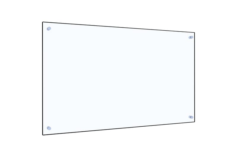 Kjøkkenplate gjennomsiktig 100x60 cm herdet glass - Gjennomsiktig - Tilbehør kjøkkenvifte & kjøkkenventilator