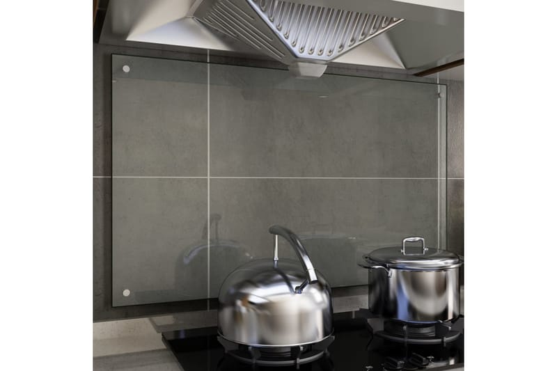 Kjøkkenplate gjennomsiktig 100x60 cm herdet glass - Gjennomsiktig - Tilbehør kjøkkenvifte & kjøkkenventilator