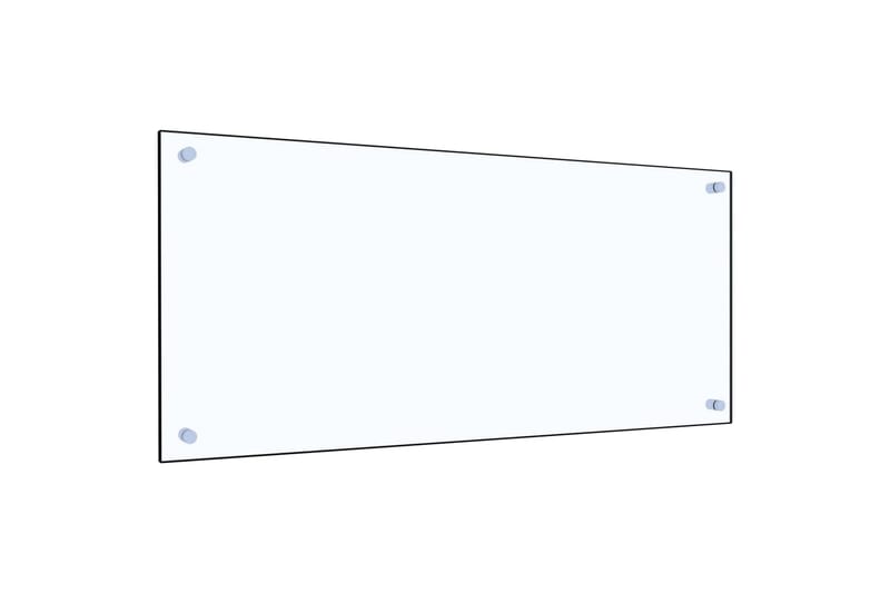 Kjøkkenplate gjennomsiktig 90x40 cm herdet glass - Gjennomsiktig - Tilbehør kjøkkenvifte & kjøkkenventilator