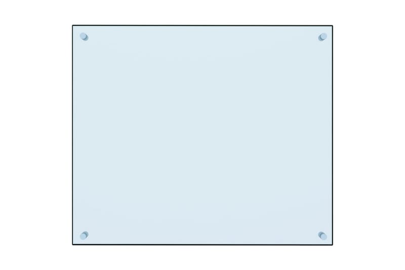 Kjøkkenplate hvit 70x60 cm herdet glass - Hvit - Tilbehør kjøkkenvifte & kjøkkenventilator