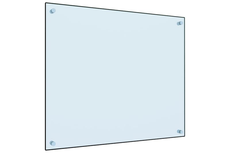 Kjøkkenplate hvit 70x60 cm herdet glass - Hvit - Tilbehør kjøkkenvifte & kjøkkenventilator