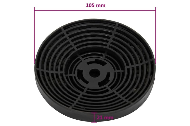 Kullfiltre for kjøkkenvifte 2 stk 105x21 mm - Husholdning - Hvitevarer - Kjøkkenvifte & kjøkkenventilator - Tilbehør kjøkkenvifte & kjøkkenventilator - Kjøkkenvifte kullfilter