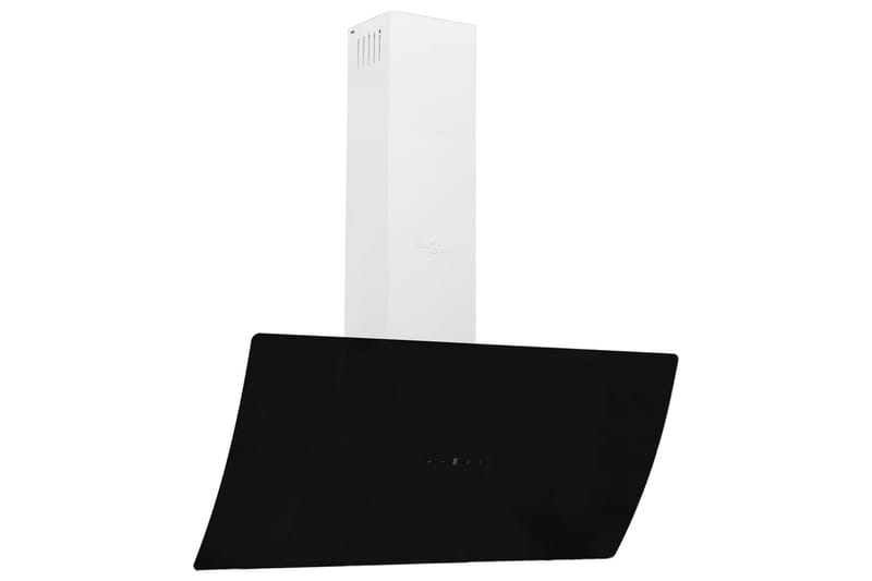 Vegghengt kjøkkenvifte 90 cm stål og herdet glass svart - Svart - Husholdning - Hvitevarer - Kjøkkenvifte & kjøkkenventilator - Veggmontert ventilator