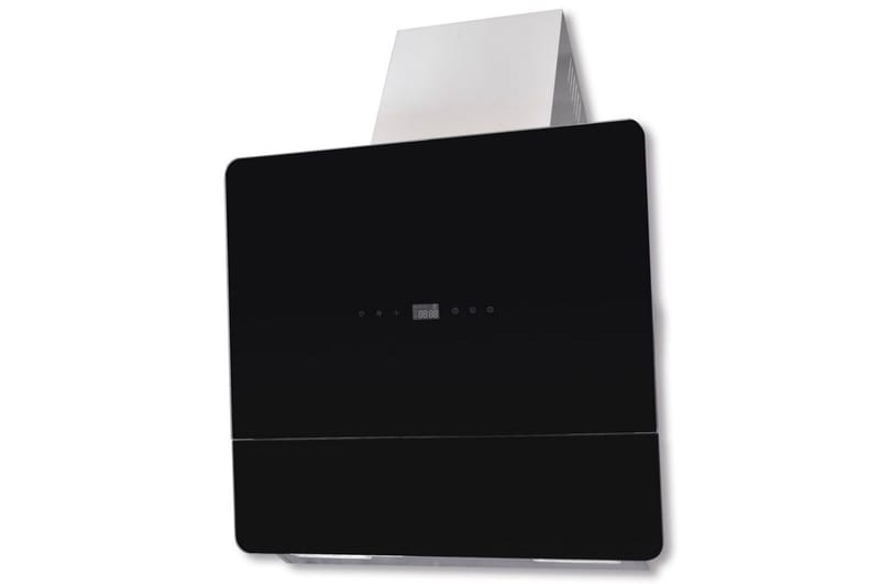 Kjøkkenvifte med skjerm svart herdet glass 600 mm - Veggmontert ventilator