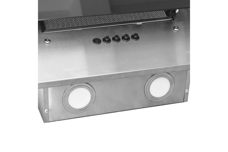 Vegghengt kjøkkenvifte 60 cm rustfritt stål herdet glass søl - Silver - Husholdning - Hvitevarer - Kjøkkenvifte & kjøkkenventilator - Veggmontert ventilator