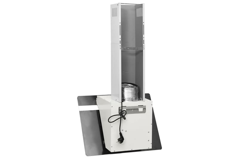 Vegghengt kjøkkenvifte 60 cm stål og herdet glass hvit - Hvit - Husholdning - Hvitevarer - Kjøkkenvifte & kjøkkenventilator - Veggmontert ventilator