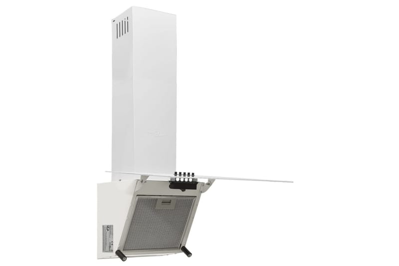 Vegghengt kjøkkenvifte 60 cm stål og herdet glass hvit - Hvit - Husholdning - Hvitevarer - Kjøkkenvifte & kjøkkenventilator - Veggmontert ventilator