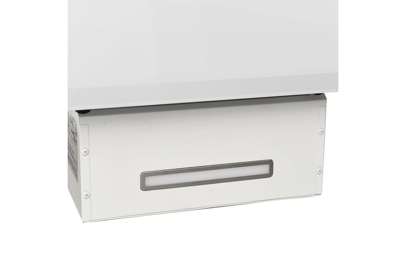 Vegghengt kjøkkenvifte 60 cm stål og herdet glass hvit - Hvit - Husholdning - Hvitevarer - Kjøkkenvifte & kjøkkenventilator - Veggmontert ventilator