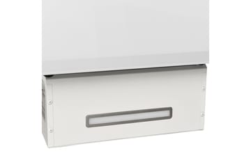 Vegghengt kjøkkenvifte 90 cm stål og herdet glass hvit - Hvit - Husholdning - Hvitevarer - Kjøkkenvifte & kjøkkenventilator - Veggmontert ventilator