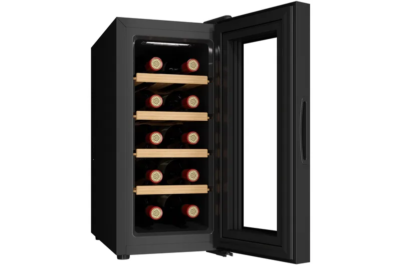 Vinkjøler for 10 flasker med LED-belysning - Husholdning - Hvitevarer - Kjøleskap & fryser - Kjøleskap - Vinkjøler