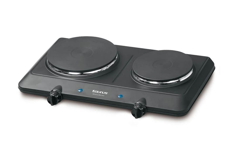 Elektrisk kokeplate Taurus Dobbel 2250W, Svart