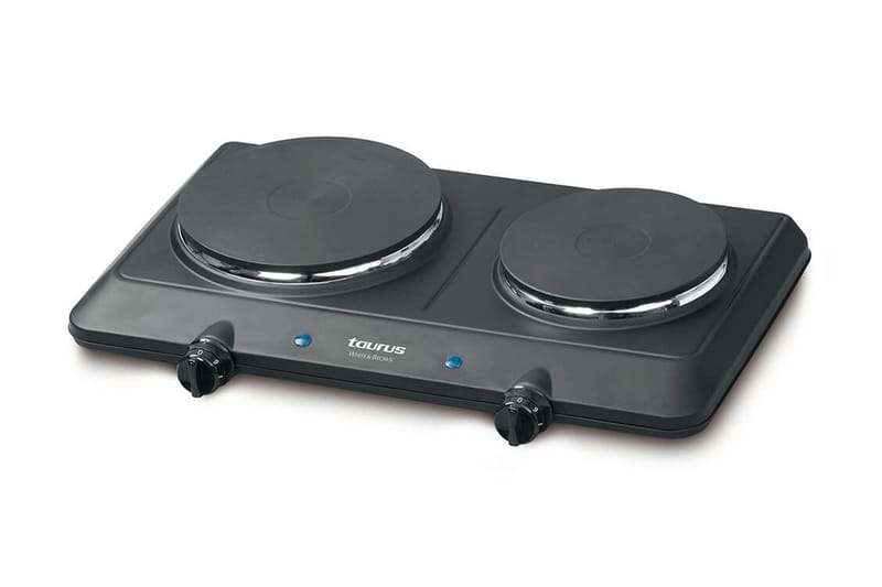 Elektrisk kokeplate Taurus Dobbel 2250W, Svart