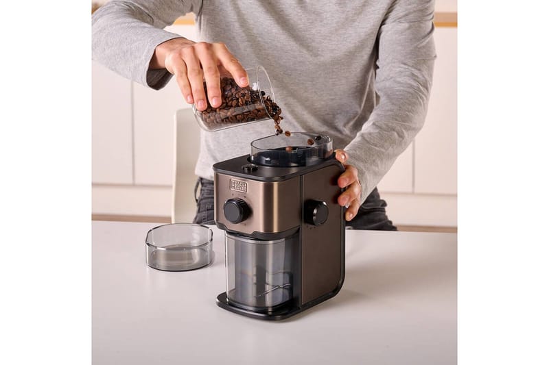Elektrisk Kaffekvern Black+Decker 150W - Grå - Husholdning - Kjøkkenmaskiner - Kaffemaskin & kaffetilbehør