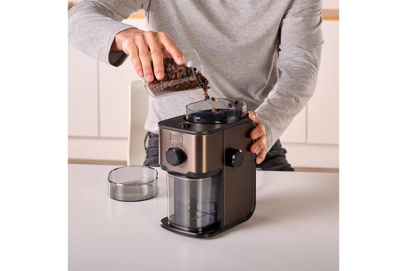 Elektrisk Kaffekvern Black+Decker 150W - Grå - Husholdning - Kjøkkenmaskiner - Kaffemaskin & kaffetilbehør