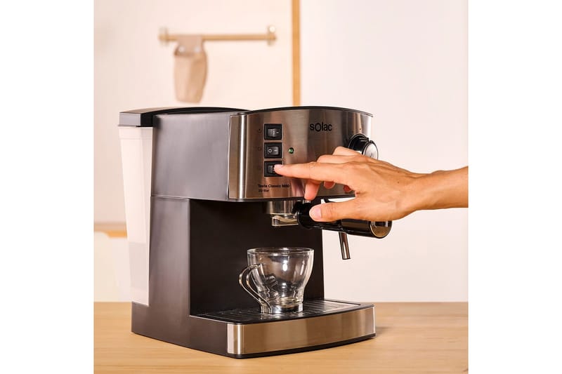Espressomaskin Solac Taste Classic M80 Inox Matt Sølv - Matt Sølv - Husholdning - Kjøkkenmaskiner - Kaffemaskin & kaffetilbehør