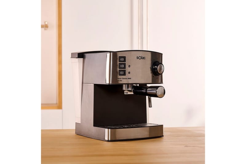 Espressomaskin Solac Taste Classic M80 Inox - Svart||Sølv - Husholdning - Kjøkkenmaskiner - Kaffemaskin & kaffetilbehør