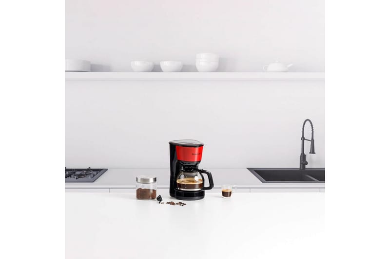 Kaffetrakter Taurus Verona Vintage 12 Kopper - Red - Husholdning - Kjøkkenmaskiner - Kaffemaskin & kaffetilbehør