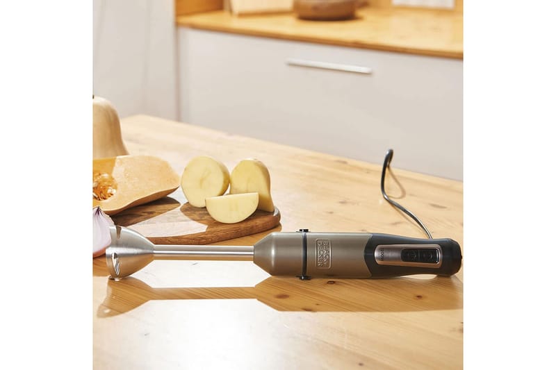 Stavmikser Black+Decker 1200W Børstet Stål - Sølv - Husholdning - Kjøkkenmaskiner - Blande & hakke