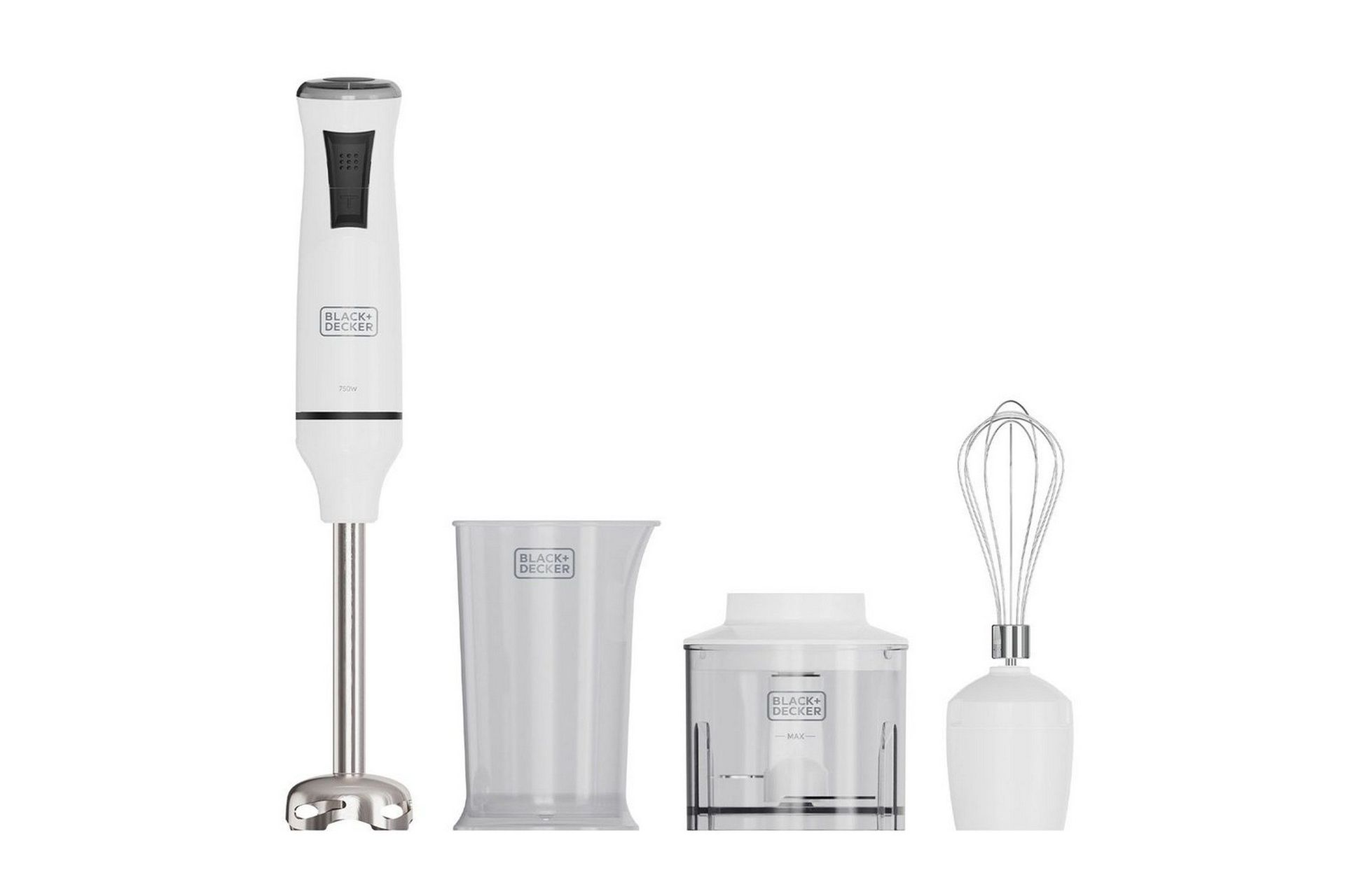 Stavmiksersett Black+Decker 750W Hvit - Hvit
