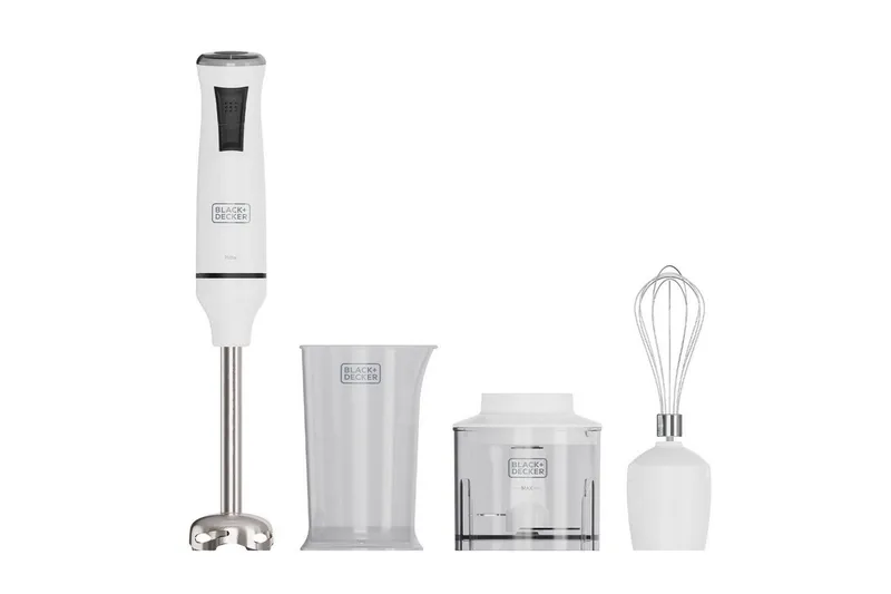 Stavmiksersett Black+Decker 750W Hvit, Hvit