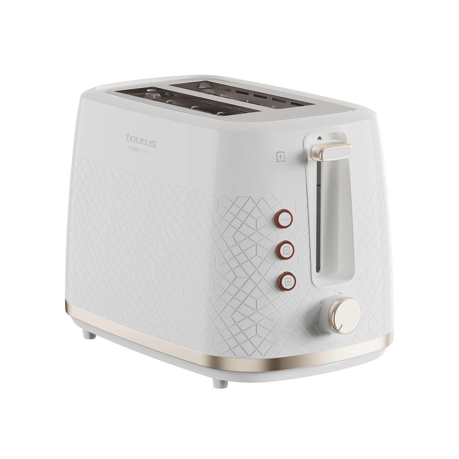 Brødrister Taurus Fusion Crunch langt spor hvit - hvit