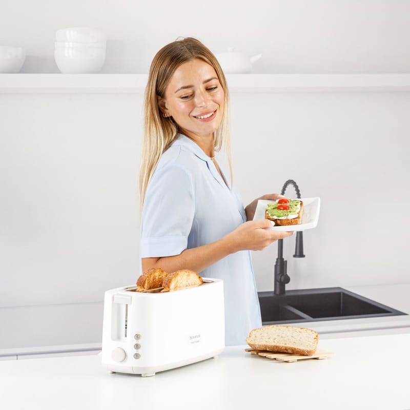 Brødrister Taurus Toastissimo langt spor hvit - hvit - Husholdning - Kjøkkenmaskiner - Varme & koke