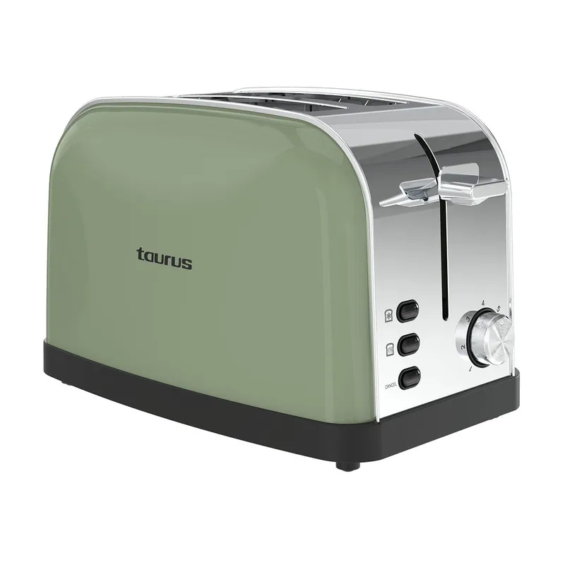 Brødrister Taurus Vintage 2 Olive To spor Olive, oliven