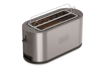 Brødrister Black+Decker 2 rom rustfritt stål - Sølv - Husholdning - Matlaging & Baking - Kjøkkenutstyr