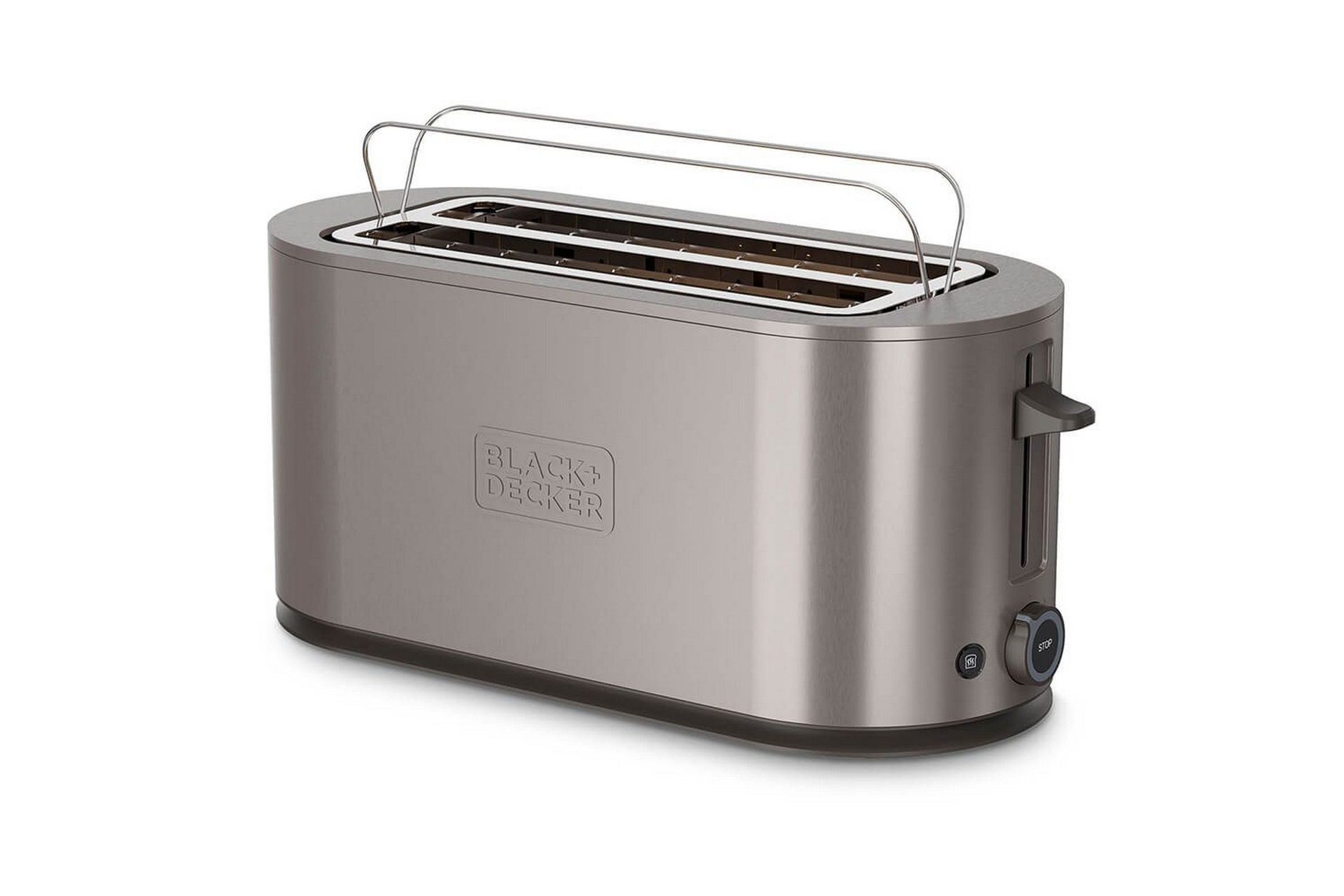 Brødrister Black+Decker 2 rom rustfritt stål - Sølv