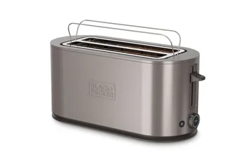 Brødrister Black+Decker 2 rom rustfritt stål - Sølv - Husholdning - Matlaging & Baking - Kjøkkenutstyr