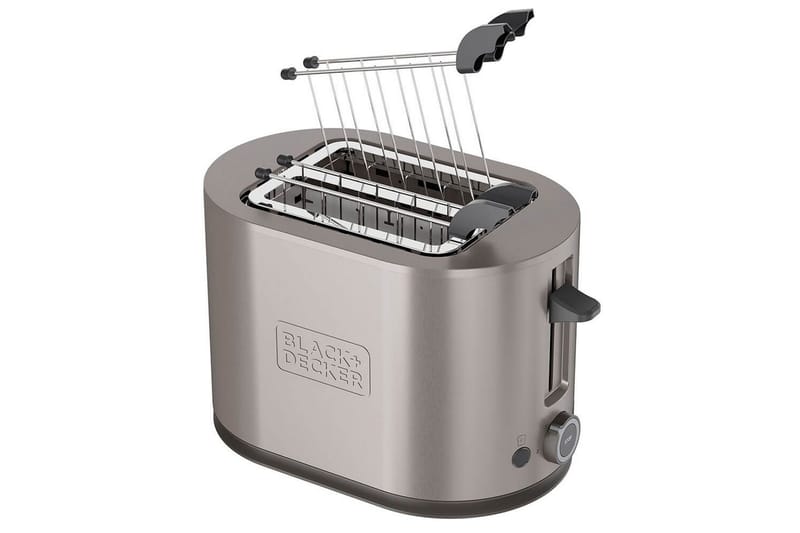 Brødrister Black+Decker 2 rom rustfritt stål - Sølv - Husholdning - Matlaging & Baking - Kjøkkenutstyr