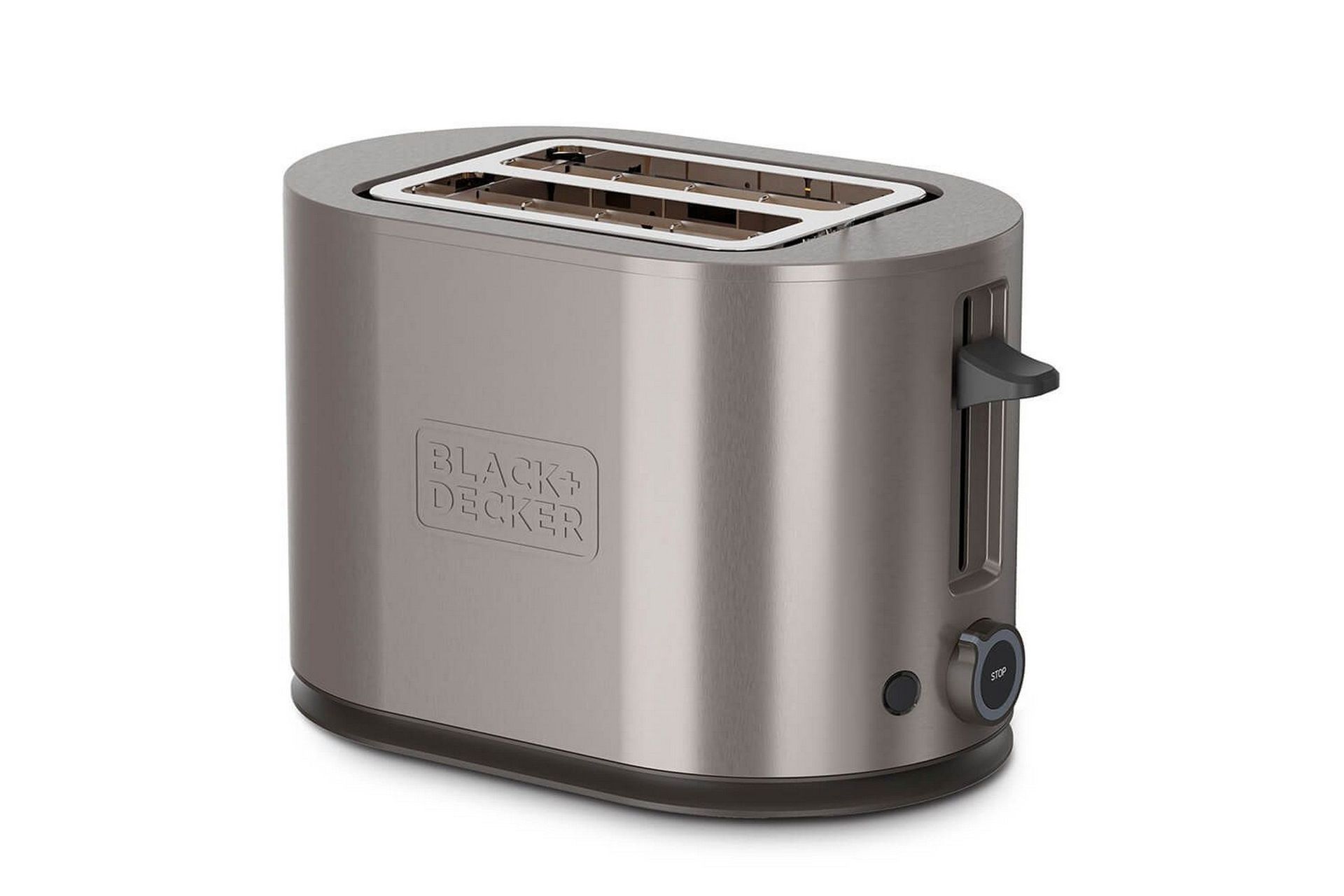 Brødrister Black+Decker 2 rom rustfritt stål - Sølv