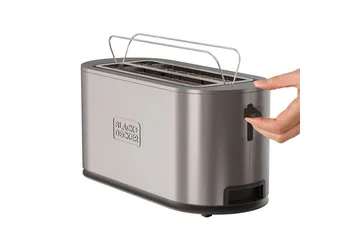 Brødrister Black+Decker 2 rom rustfritt stål - Sølv - Husholdning - Matlaging & Baking - Kjøkkenutstyr